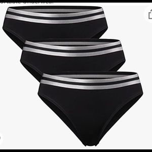 Danish Endurance Organic Cotton Bikini Briefs 3 Pack Black Size L